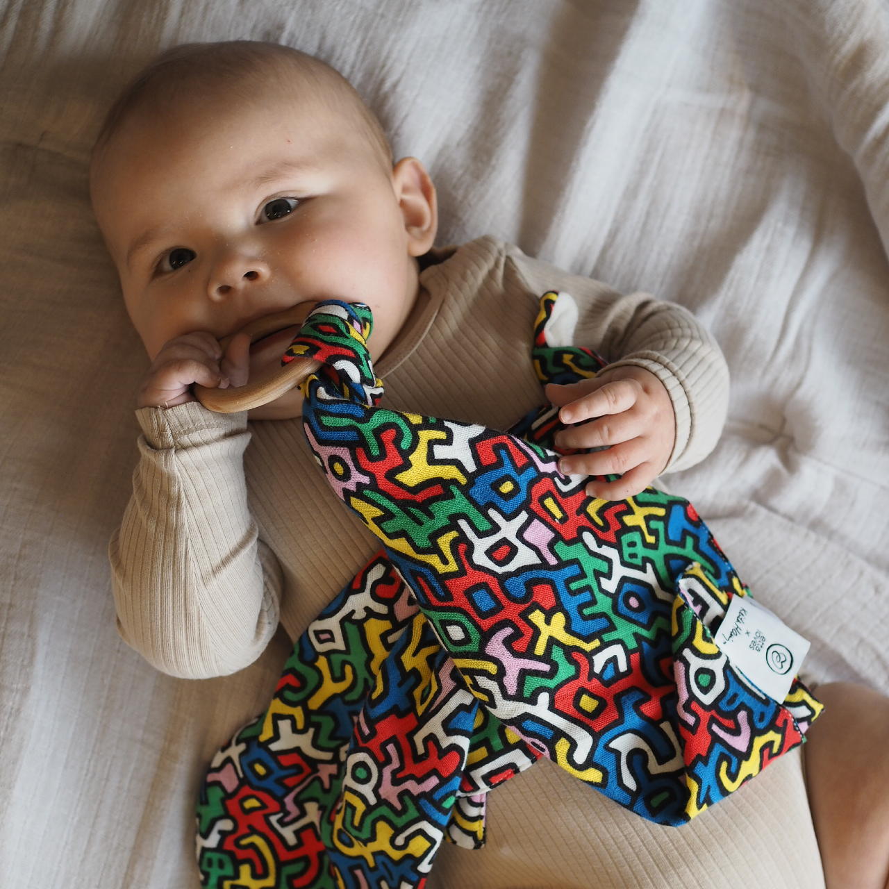 Etta Loves X Keith Haring Teething Lovey - For 5+ Month Old Babies