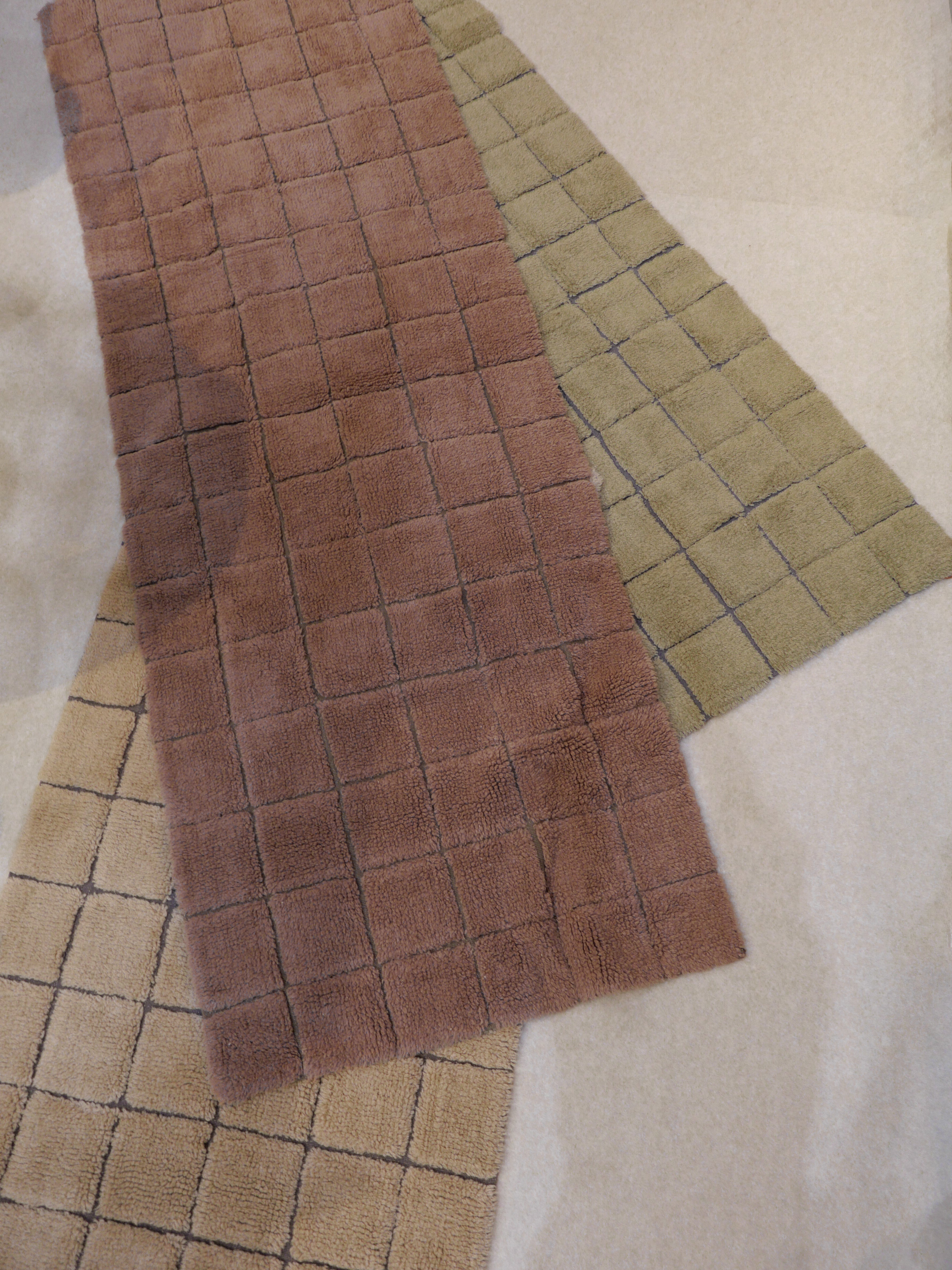 Wool Runner Rug Mosaic Quartz