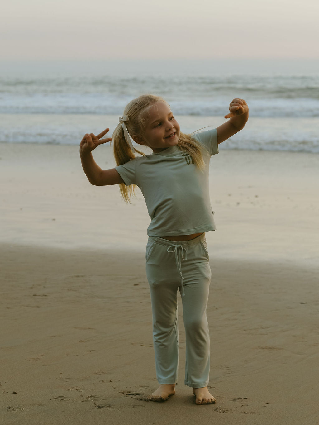 Child Short Sleeve Bamboo Lounge Set | Meet Me At The Beach