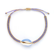 Orchid Cowrie Shell Bracelet