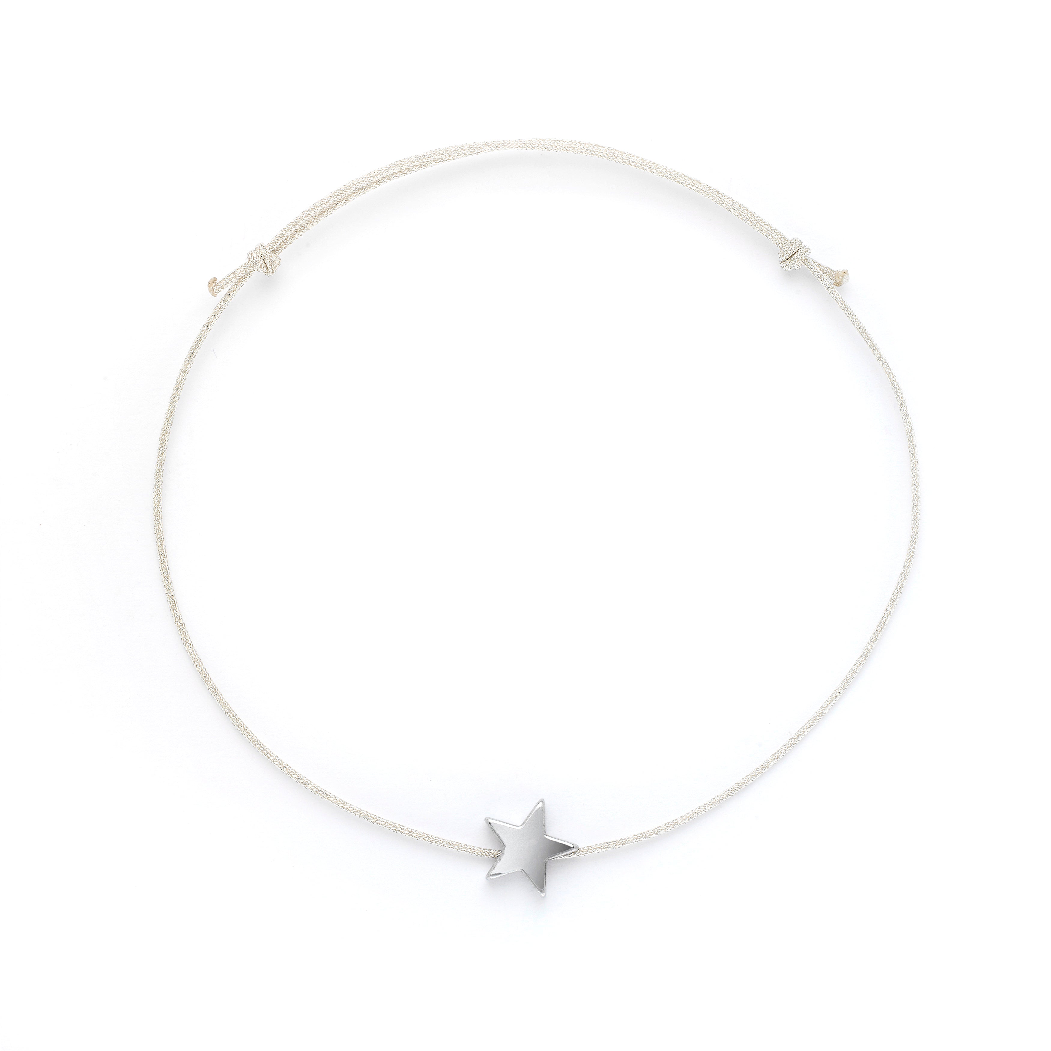 Silver Star Hematite Charm Bracelet