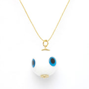 Coconut Evil Eye Pendant Necklace