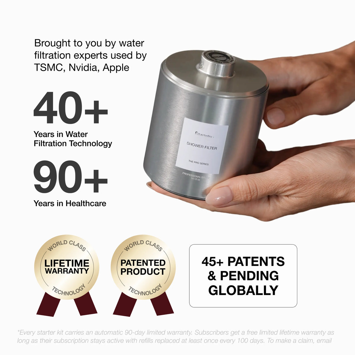 Filterbaby Pro Series Titanium Aluminum Shower Filter