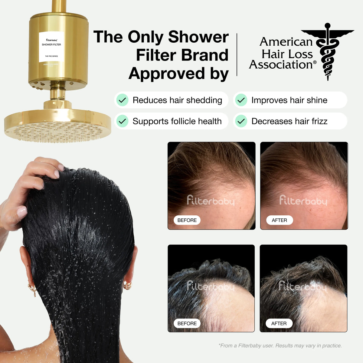 Filterbaby Pro Series Titanium Aluminum Shower Filter