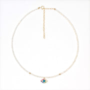 Charlotte Evil Eye Pearl Choker