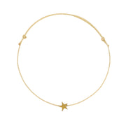 Gold Star Hematite Charm Bracelet