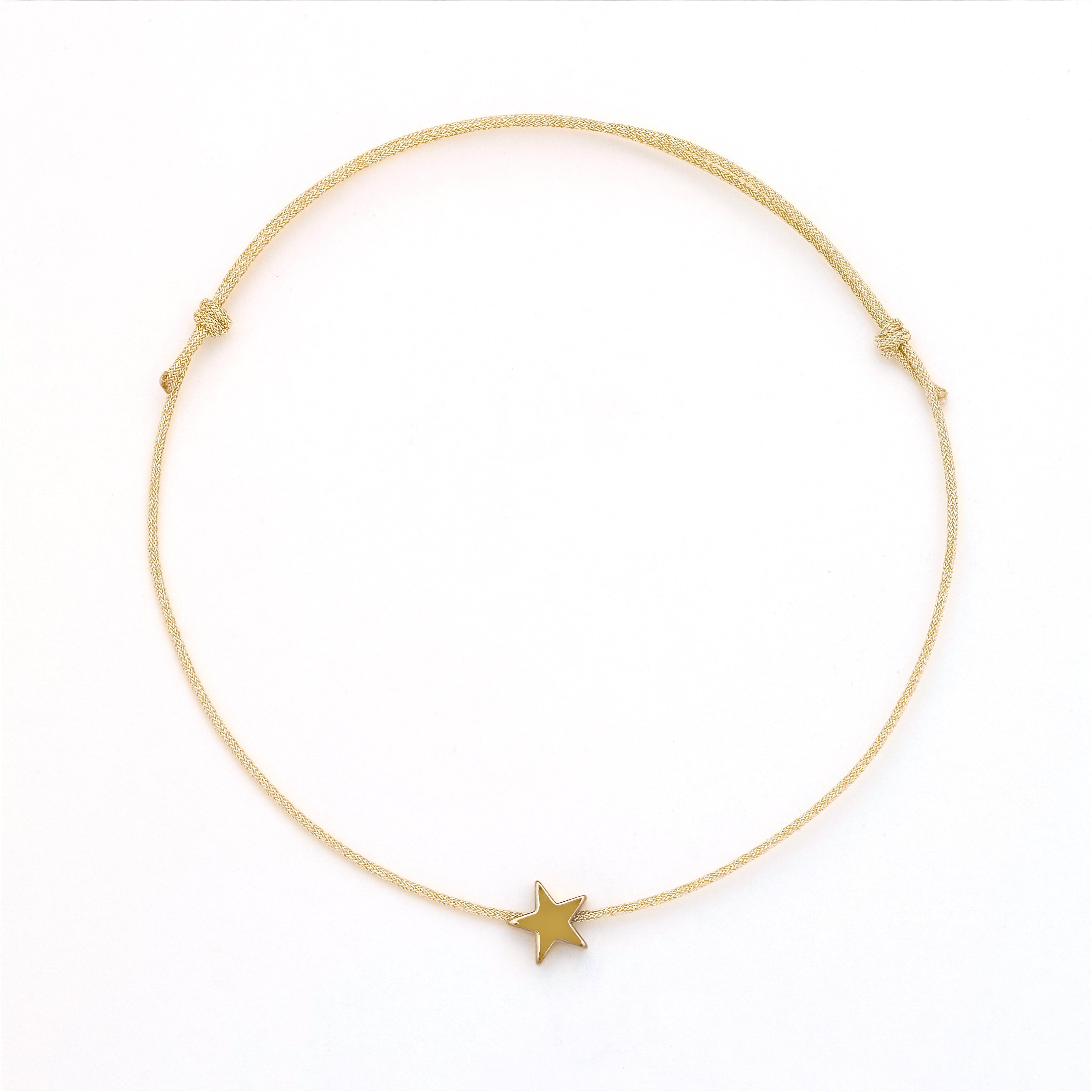 Gold Star Hematite Charm Bracelet