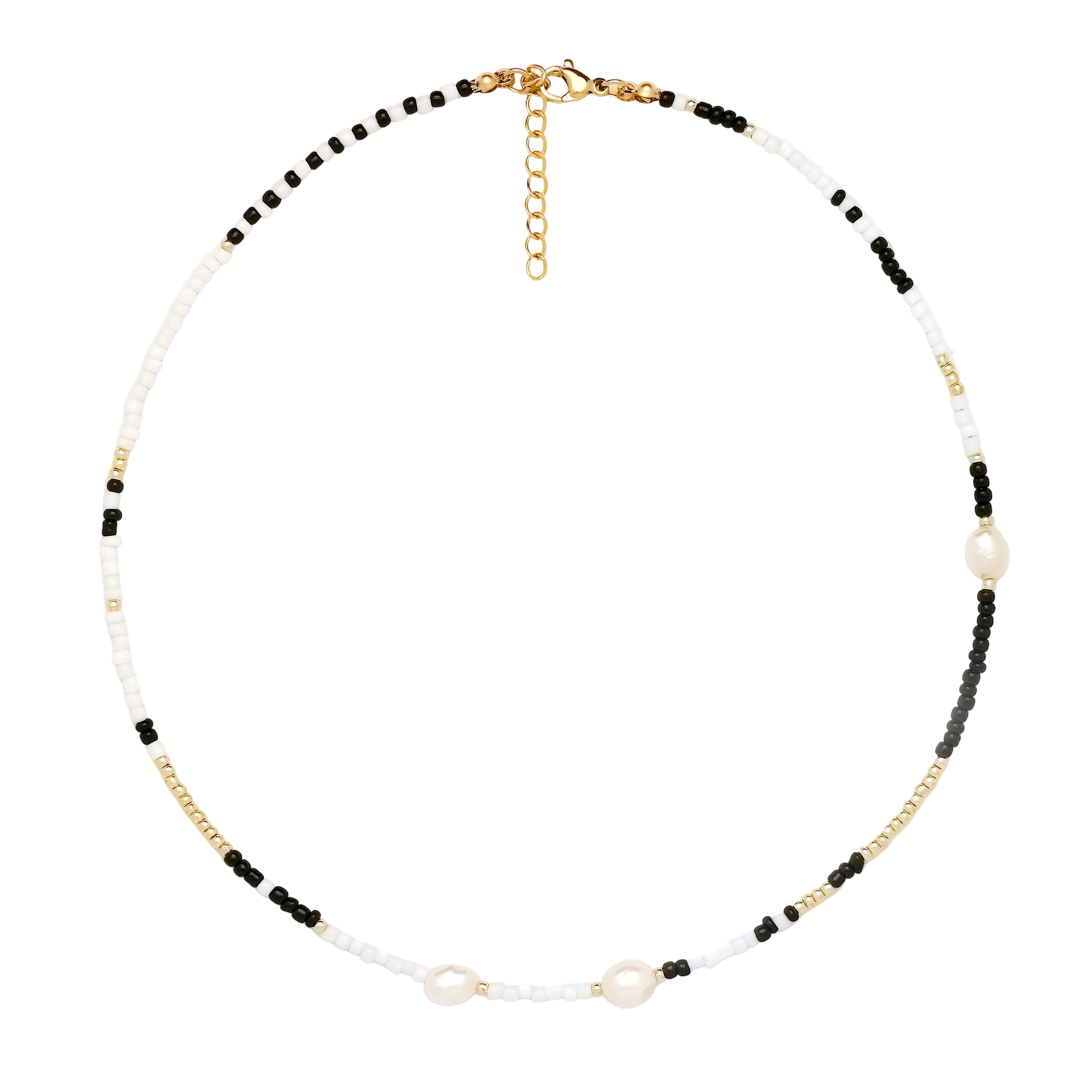 Elektra Pearl Beaded Choker