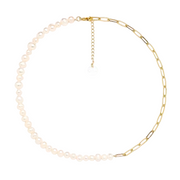 Amara Pearl & Chain Necklace