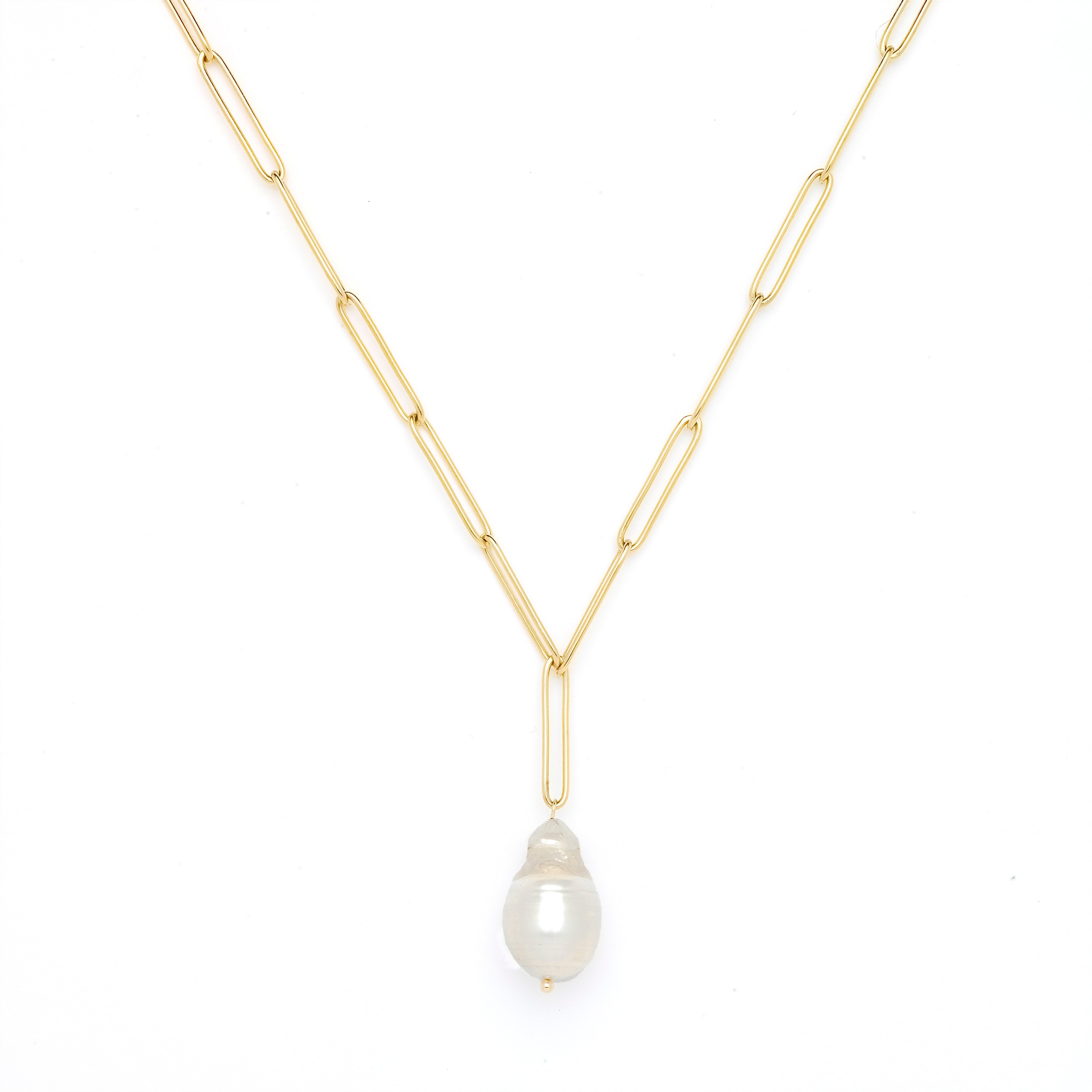 Freshwater Baroque Pearl Chain Necklace