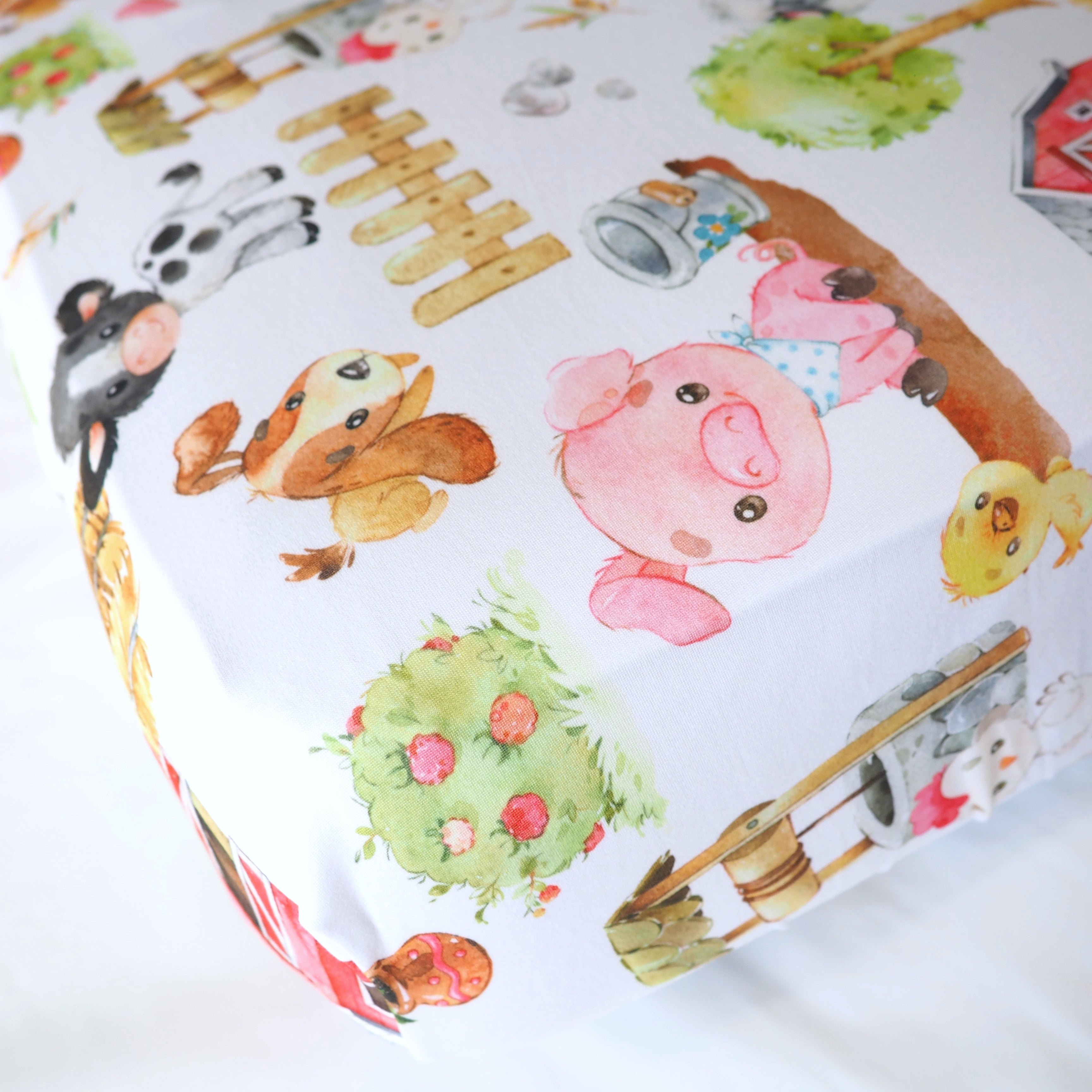 Farm Animals Fitted Crib Sheet