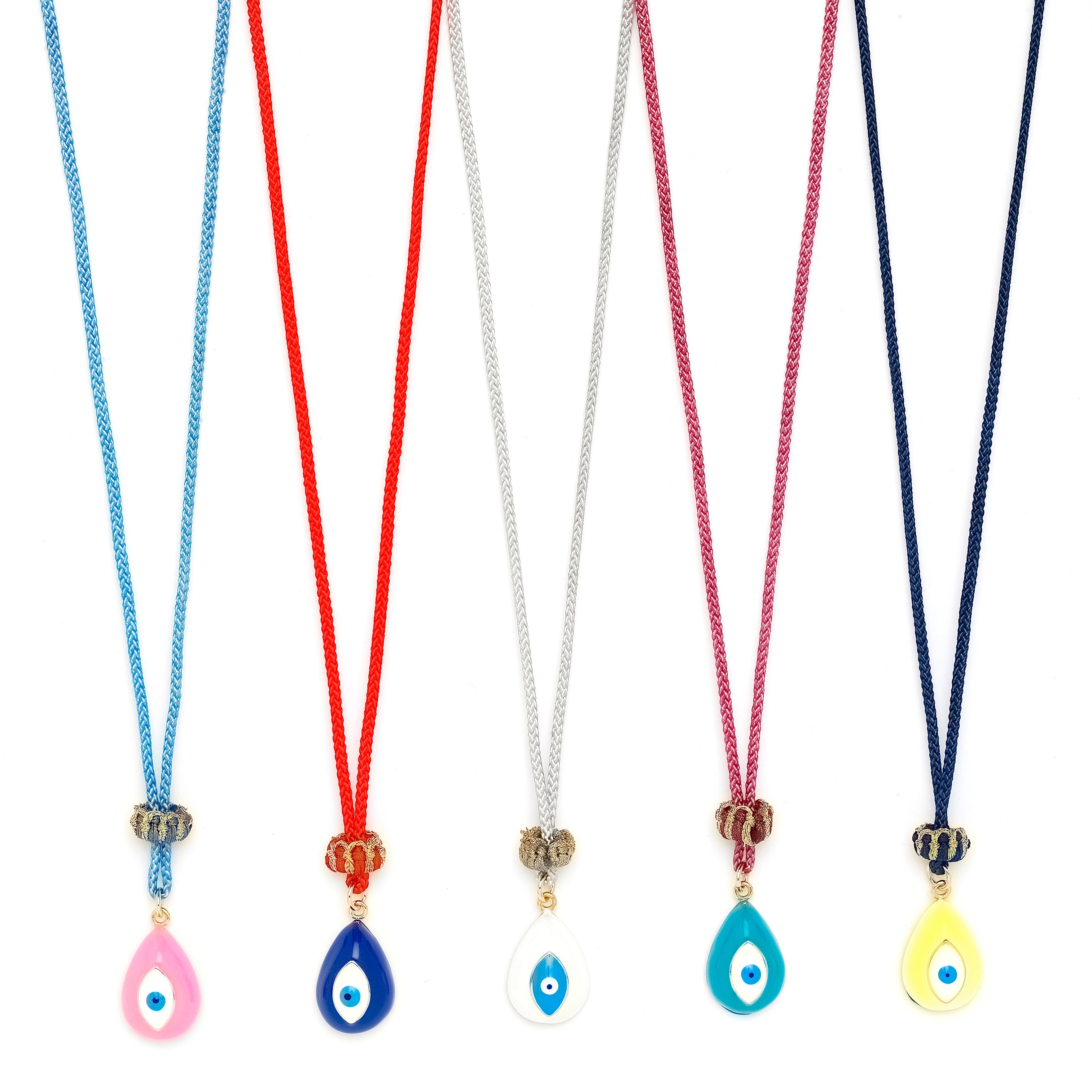 Carnival Evil Eye Teardrop Necklace