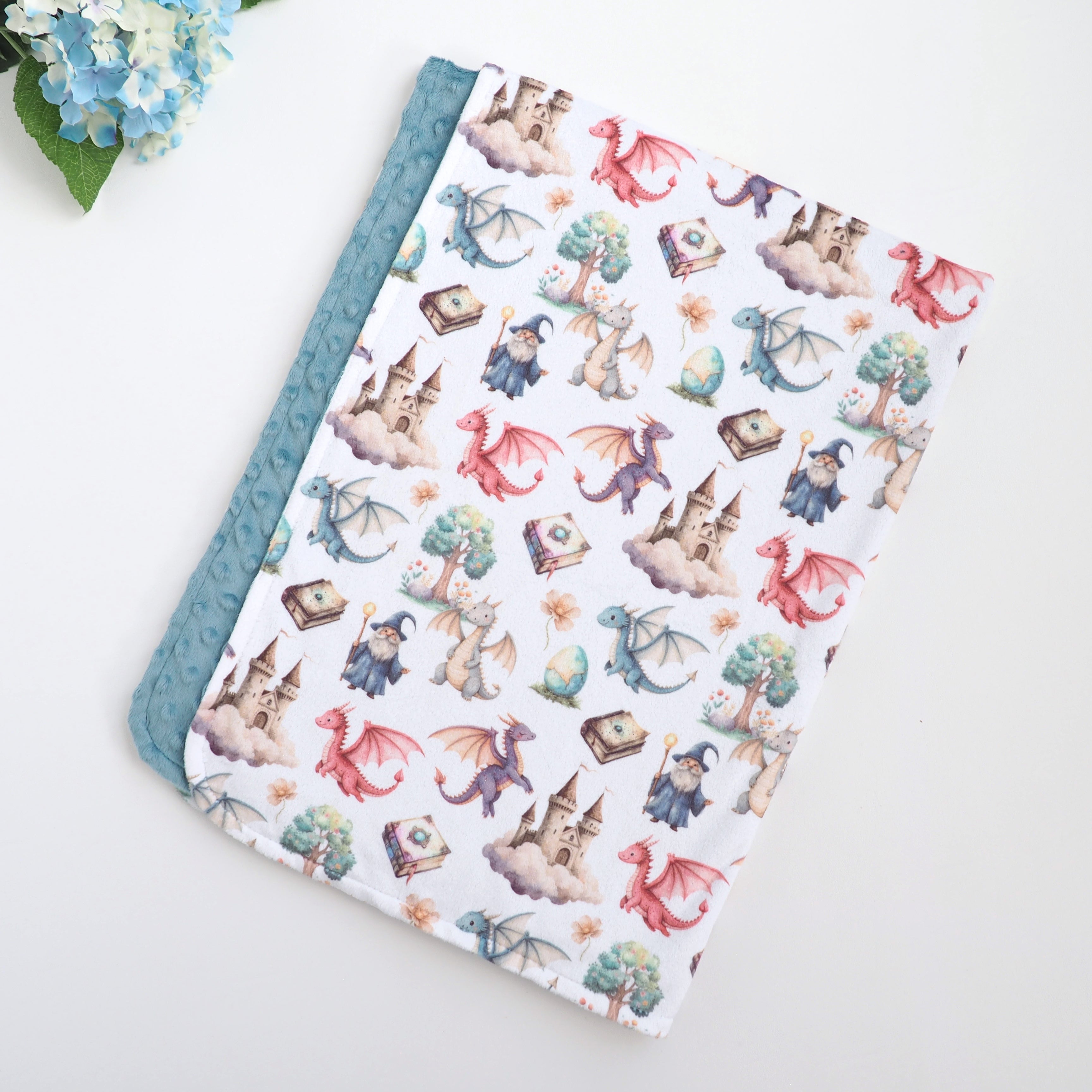 Dragon's Kingdom Minky Baby Blanket