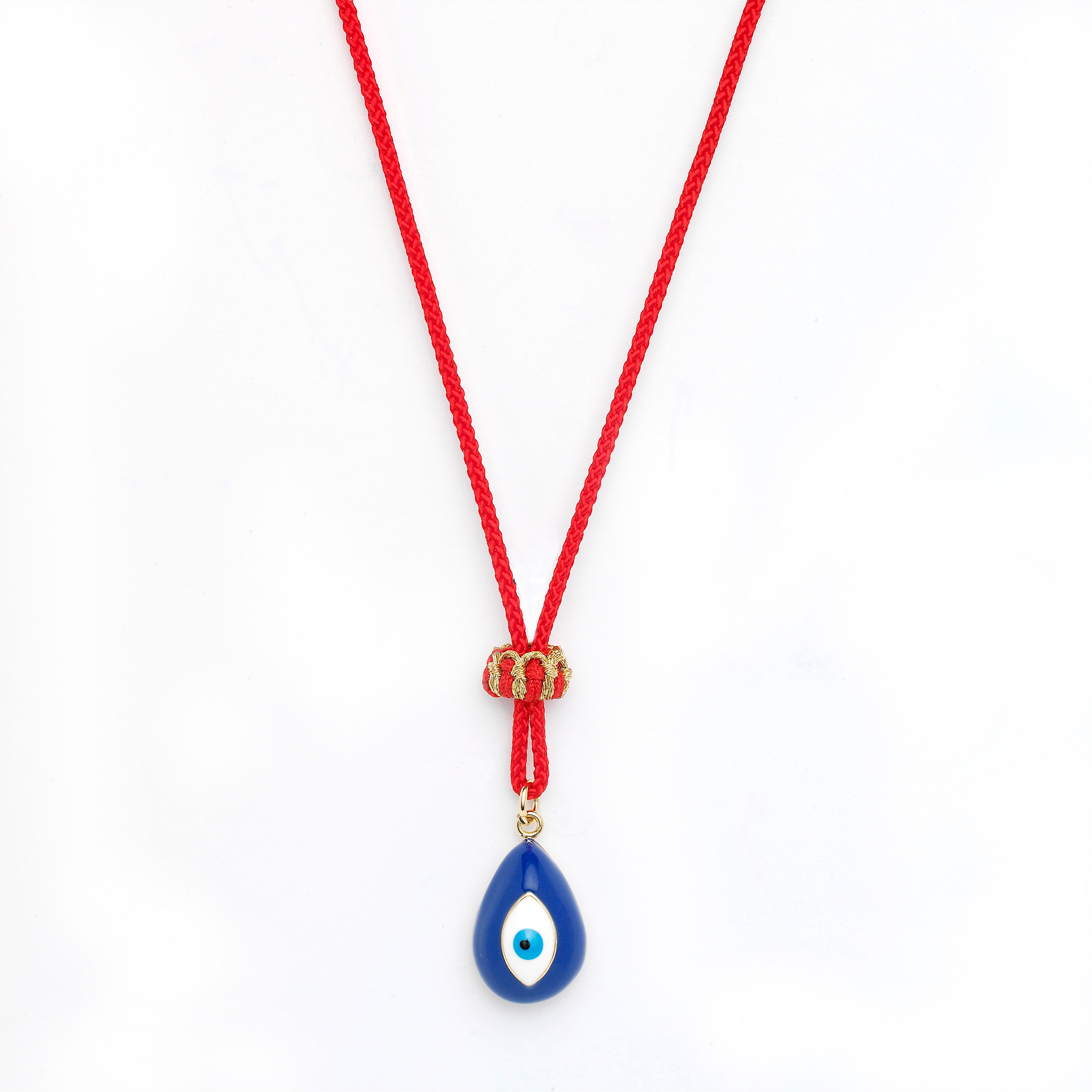 Carnival Evil Eye Teardrop Necklace