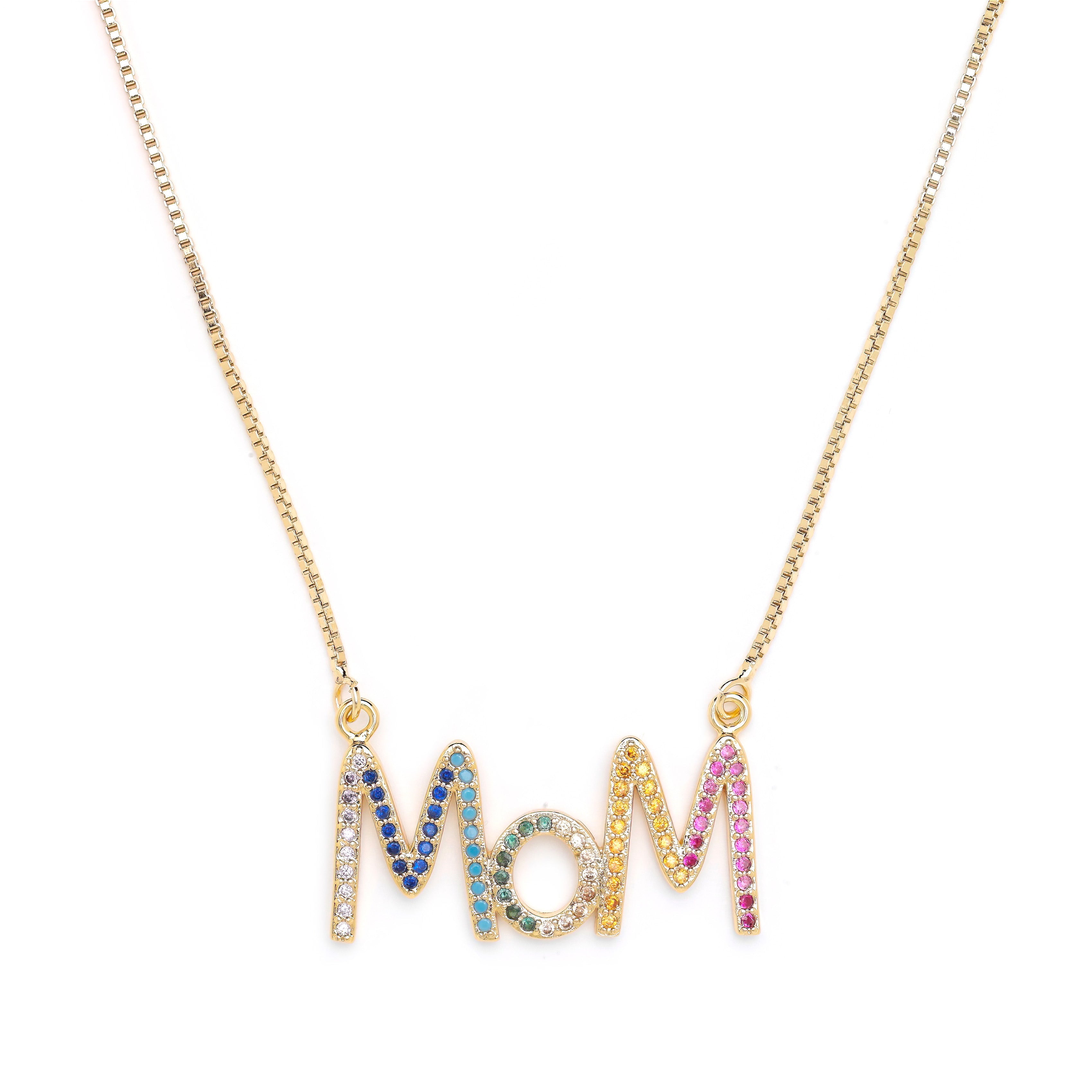 Rainbow Mom Necklace