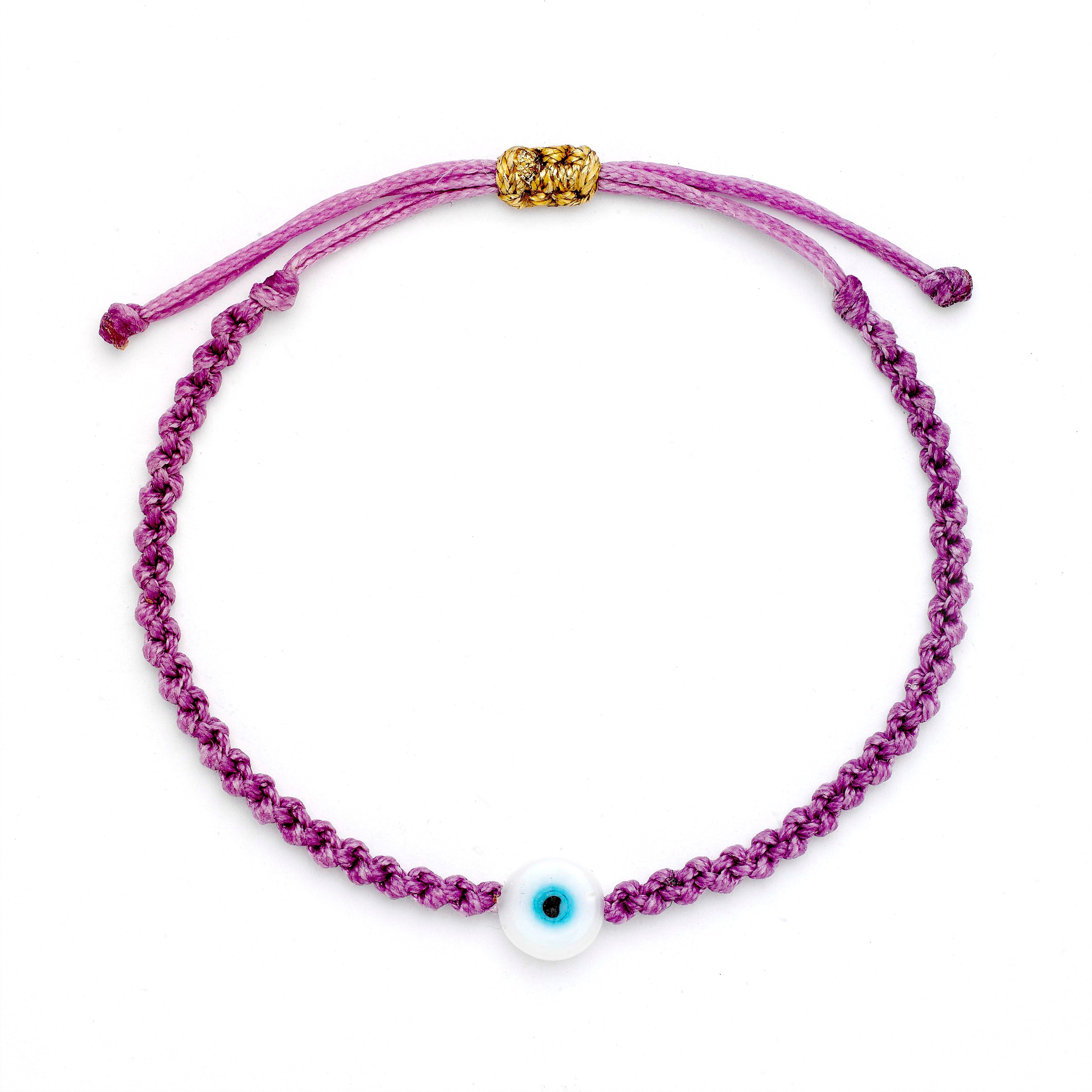 Evil Eye Braided Bead Bracelet