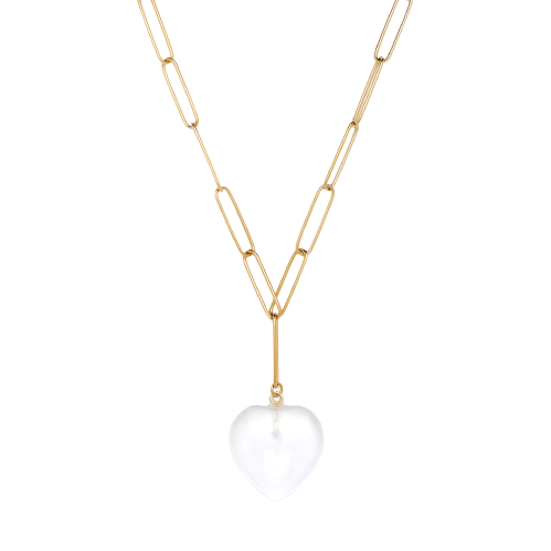 Kiara Transparent Heart Chain Necklace
