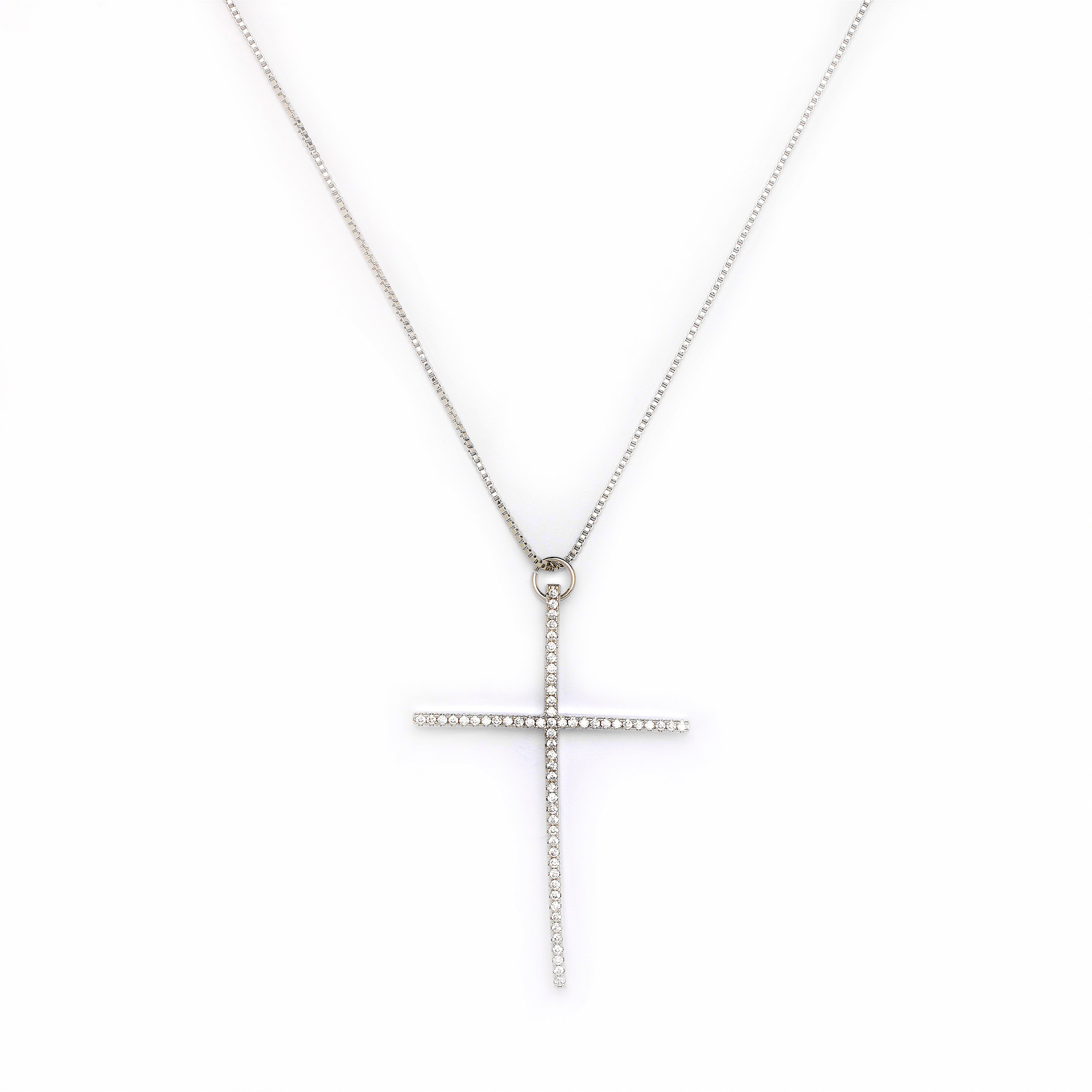 Big Silver Faith Necklace