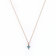Mini Turquoise Cross Necklace