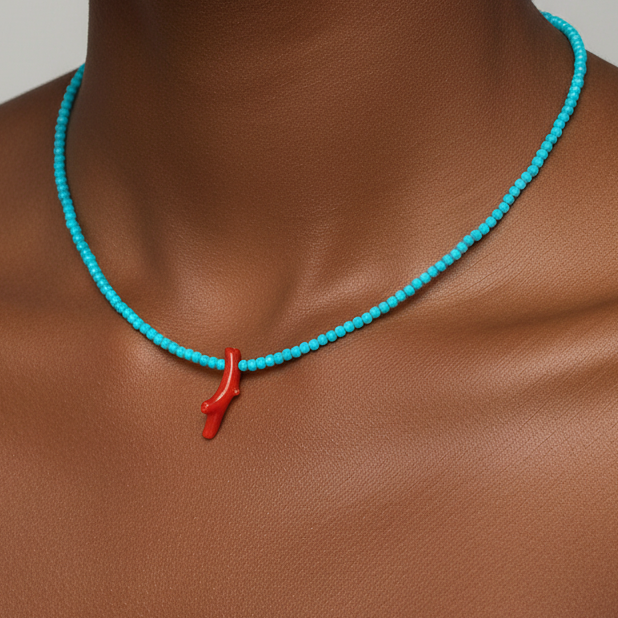 Azul Coral Dagger Choker
