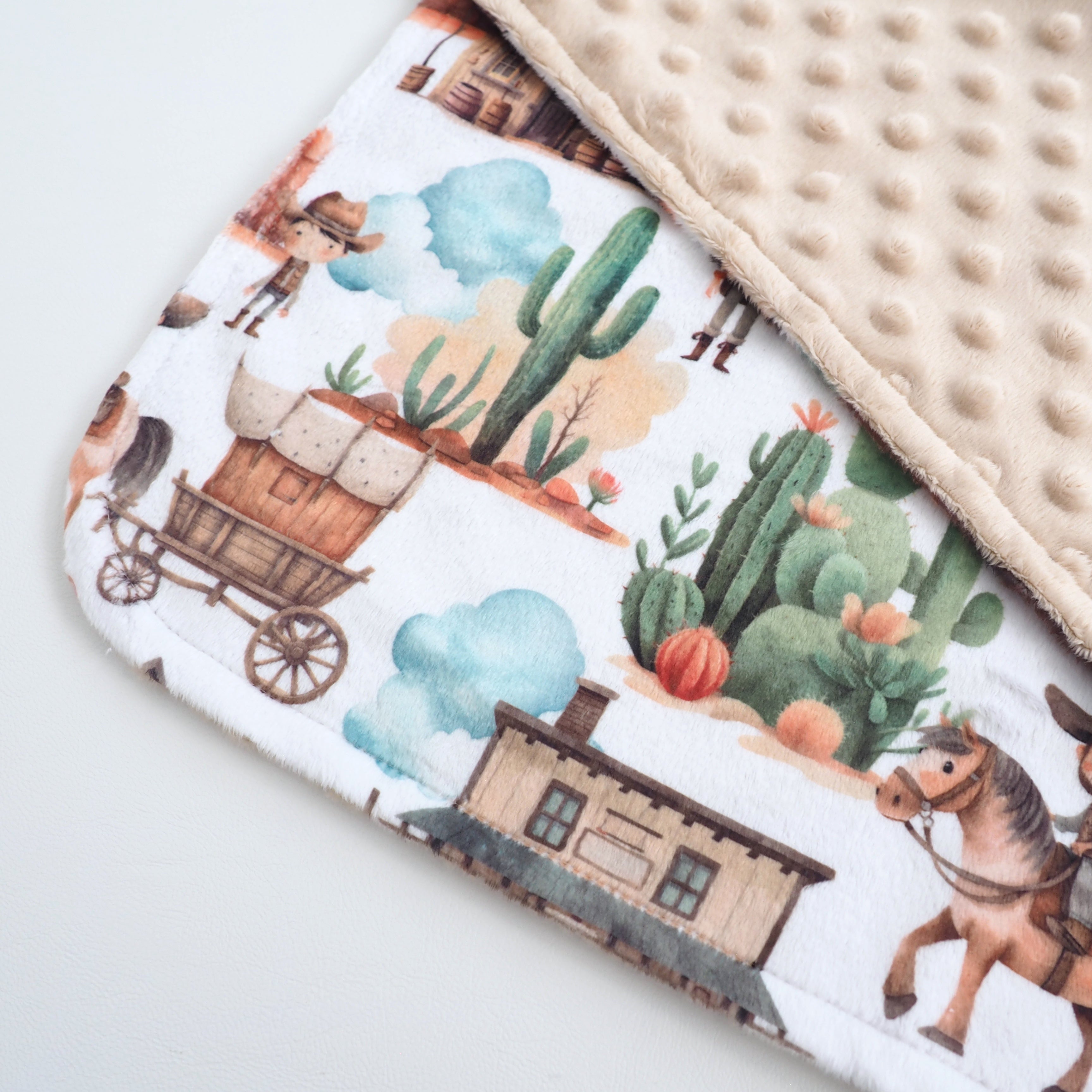 Mini Minky Blanket West Adventure