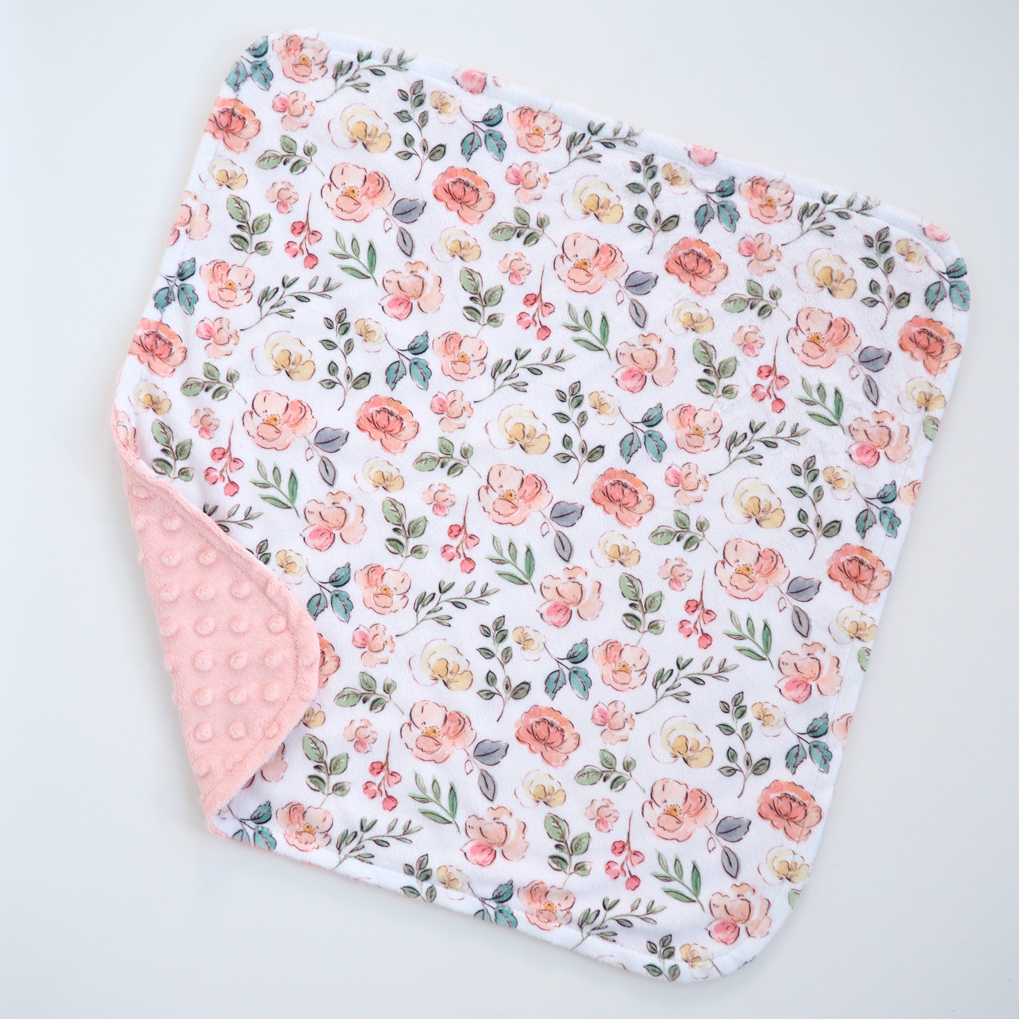 Mini Minky Blanket Blushing Garden
