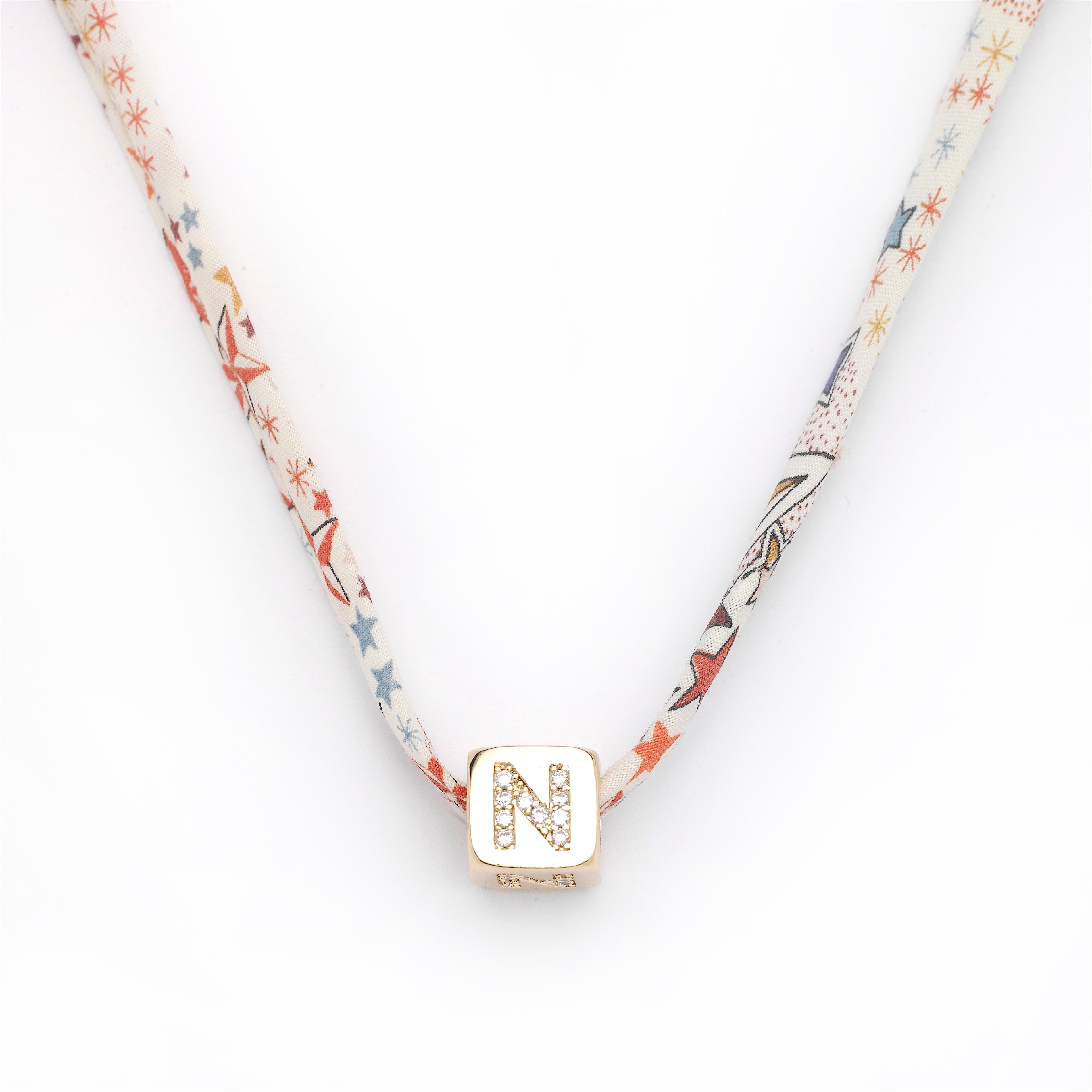 Kids Liberty Gold Initial Charm Necklace