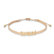 Lucky Tan Leather Bracelet