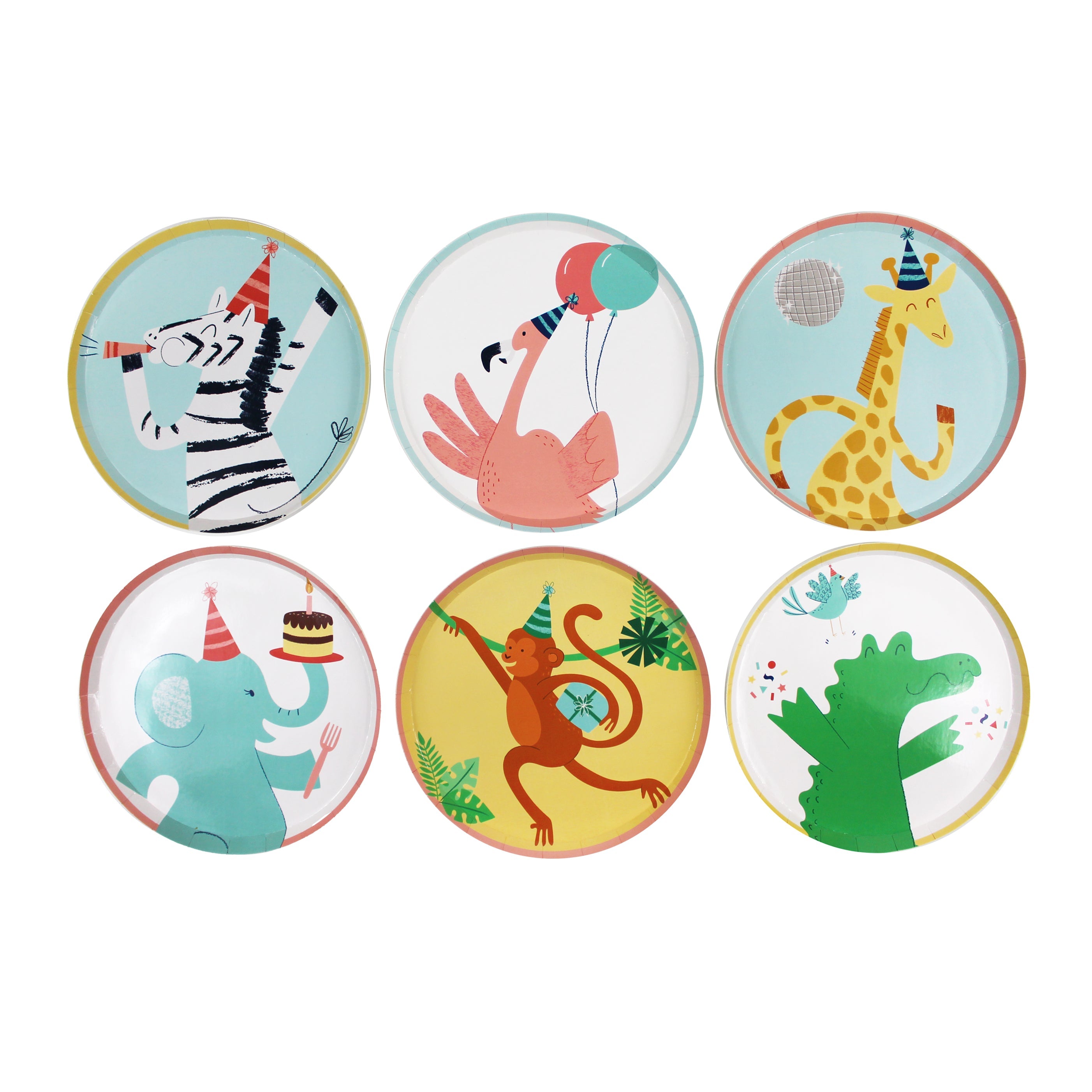 Party Animals Small Plates, 12 Ct