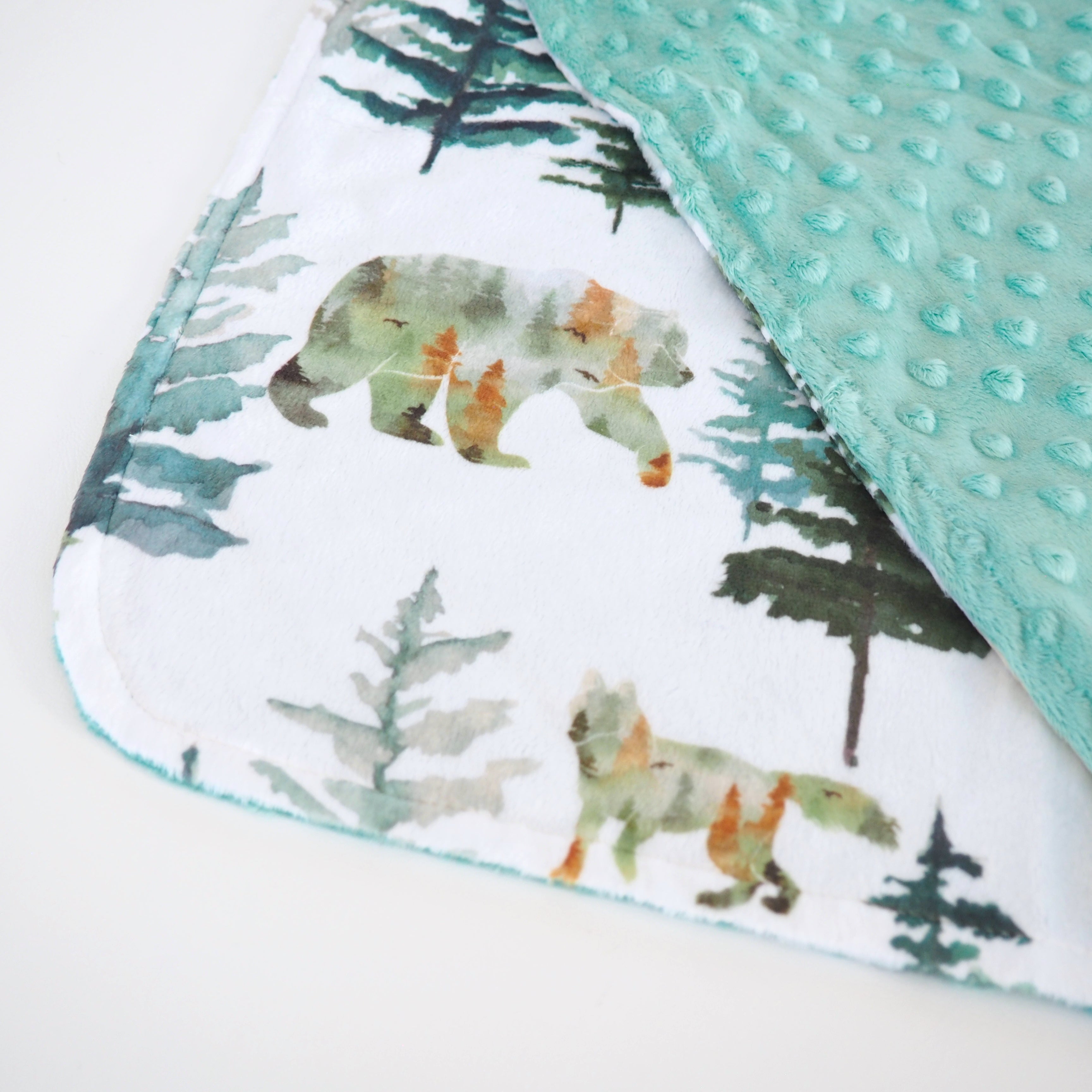 Mini Minky Blanket In The Woods