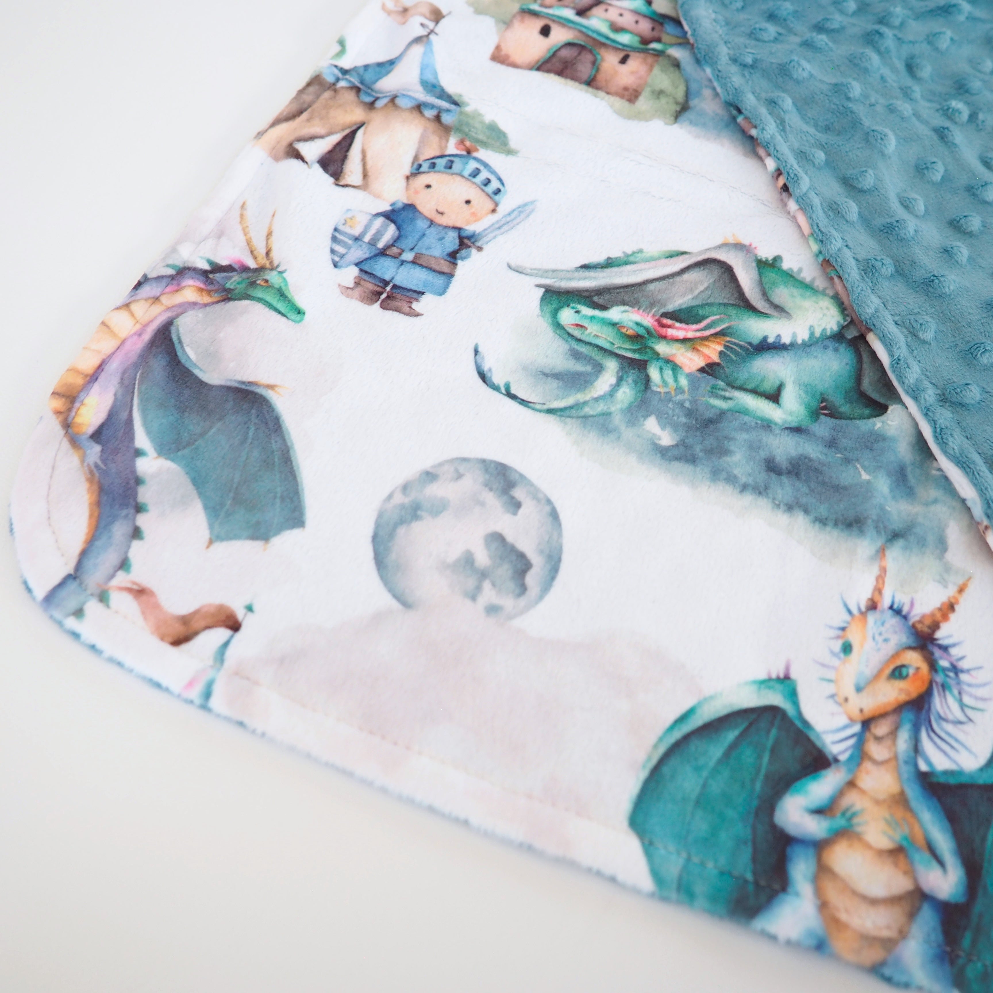 Mini Minky Blanket Dragons & Knights