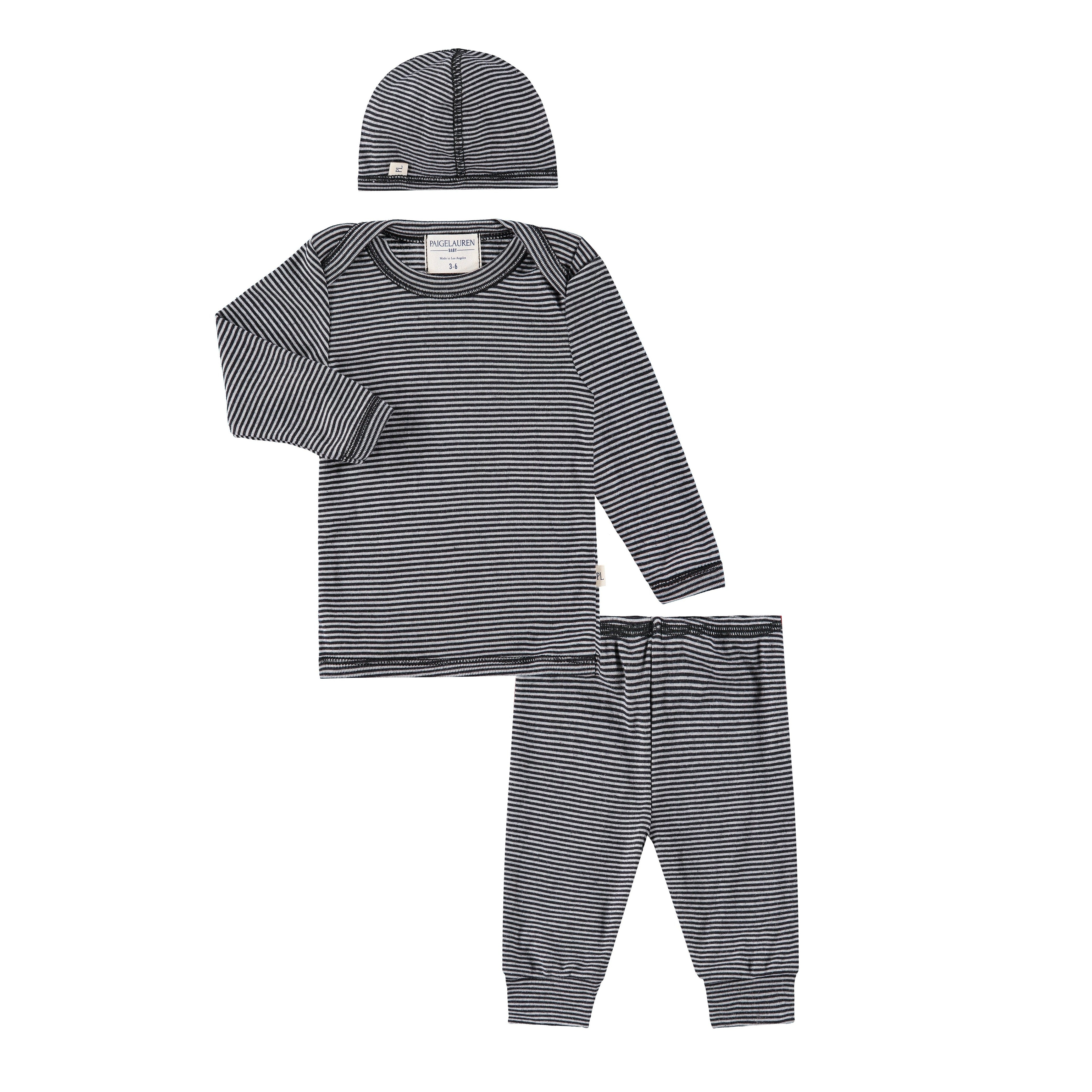 Rib Beanie, Lap Tee And Legging Set