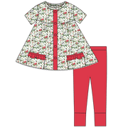 Paisley Cardinals Short Sleeve Tunic + Legging Set (pre-order)
