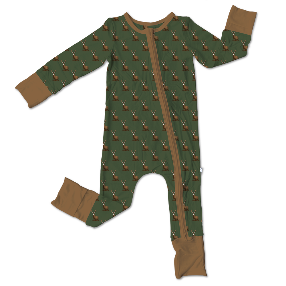 Parker Tate Deer Bamboo Convertible Footie (pre-order)