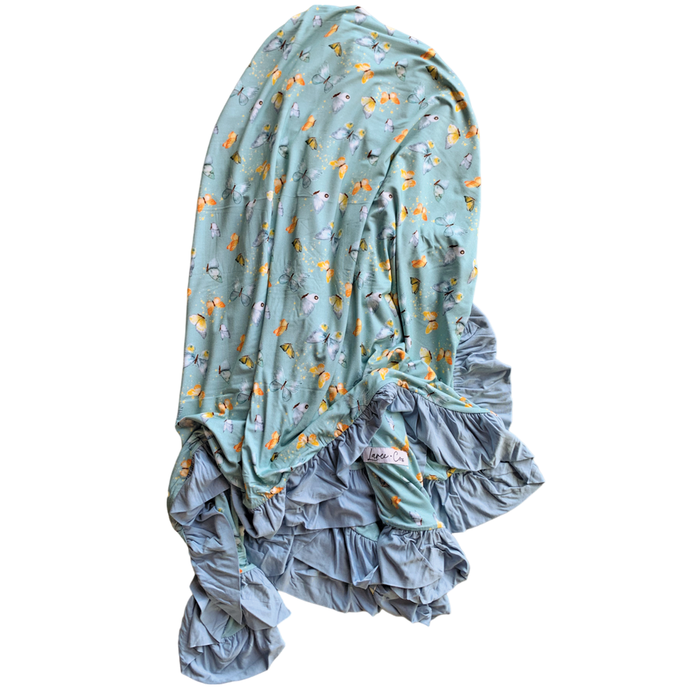 Parvana Bamboo Ruffle Toddler Blanket