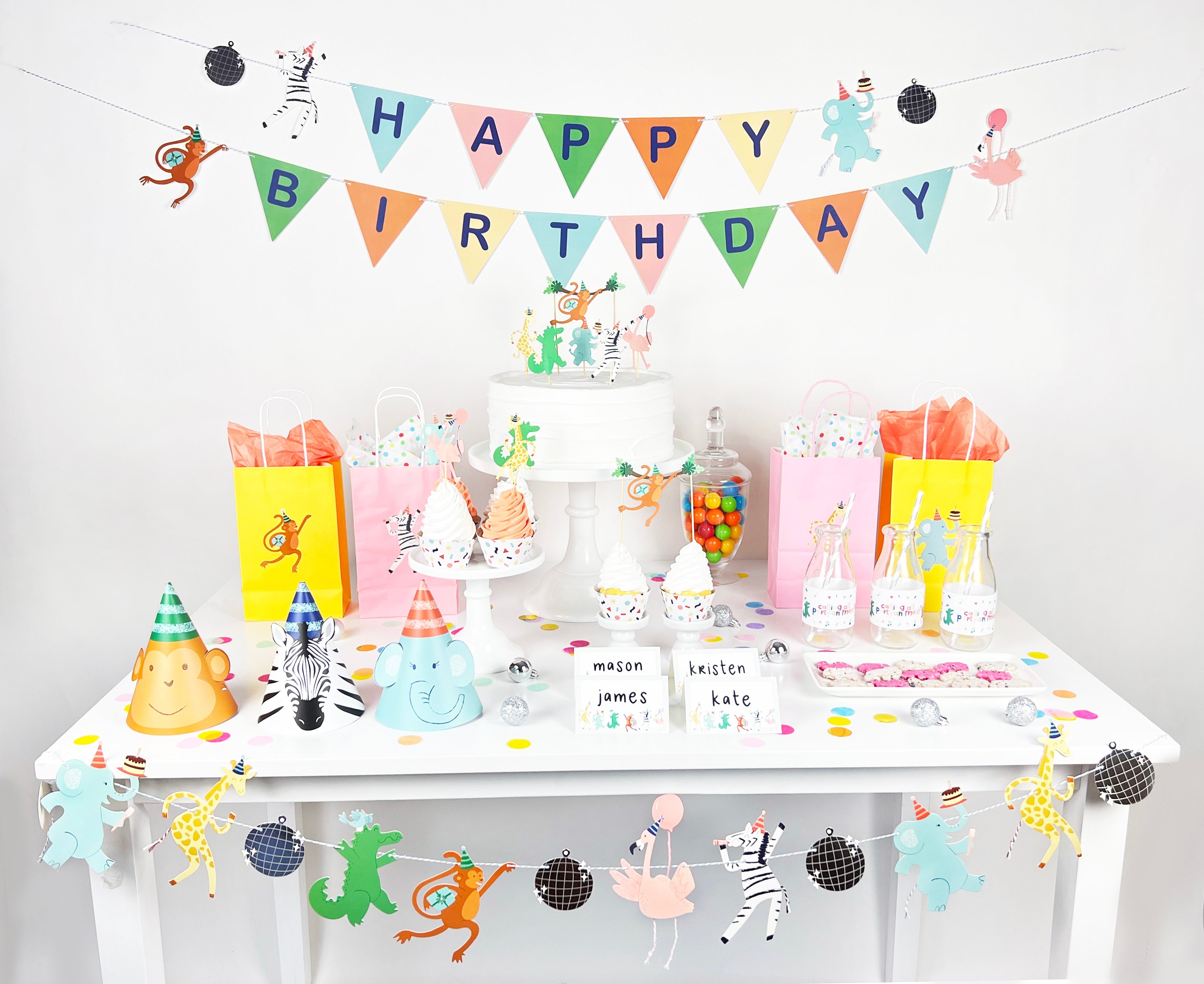 Party Animals - Happy Birthday Banner