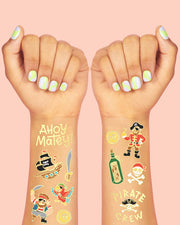 Ahoy Matey! Tats - 44 Foil Temporary Tattoos