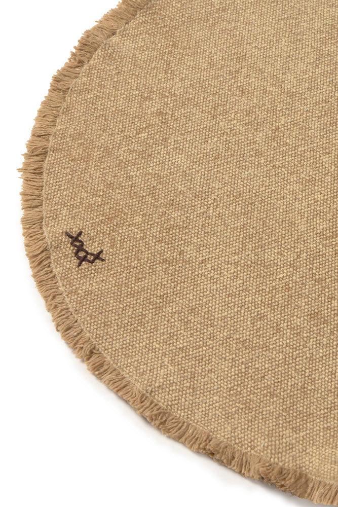 Stonewashed Placemats And Coasters Ochre (set Of 4)