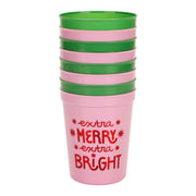 Extra Merry & Bright Reusable Holiday Party Cups (set Of 8)