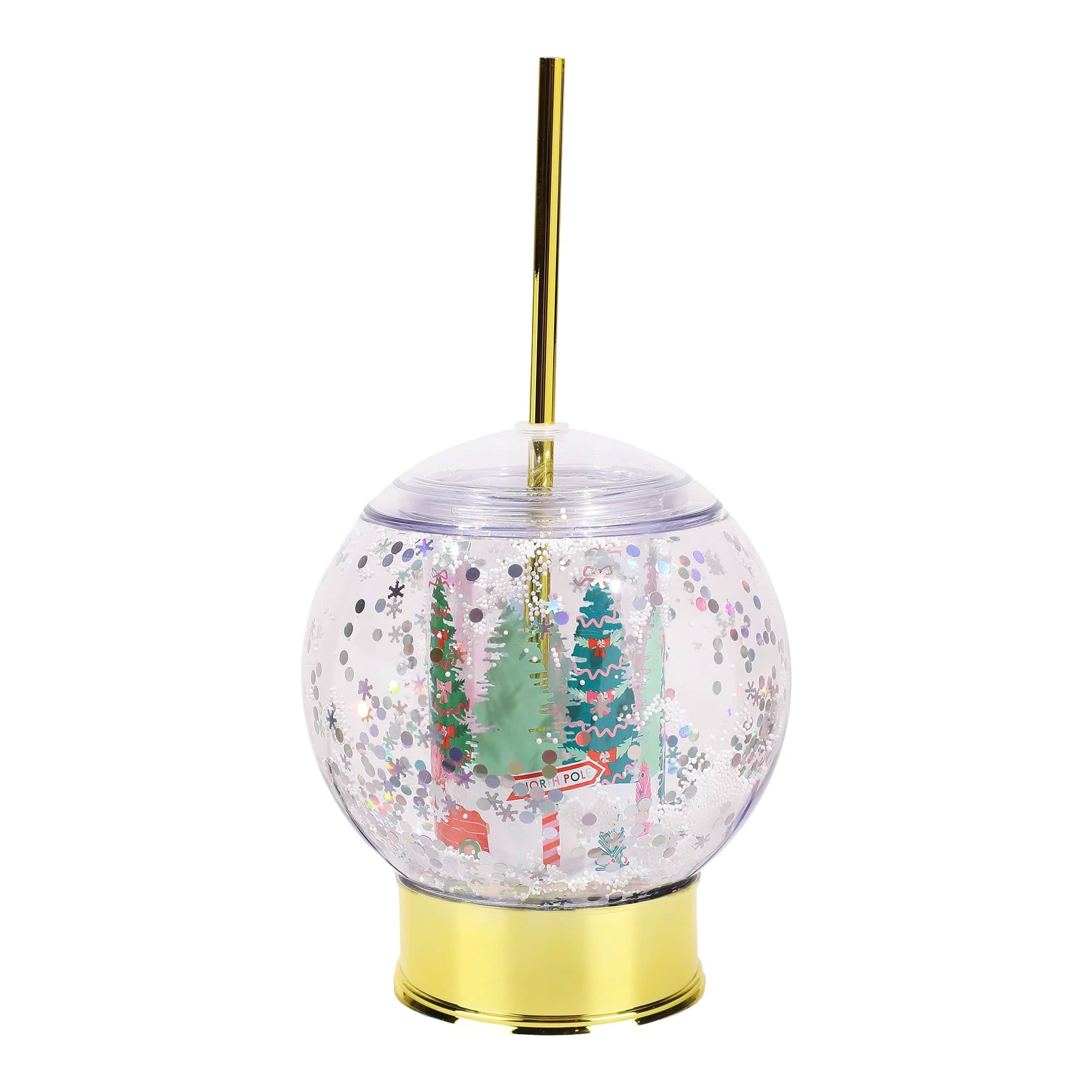 Holiday Snow Globe Sipper (christmas Cup)