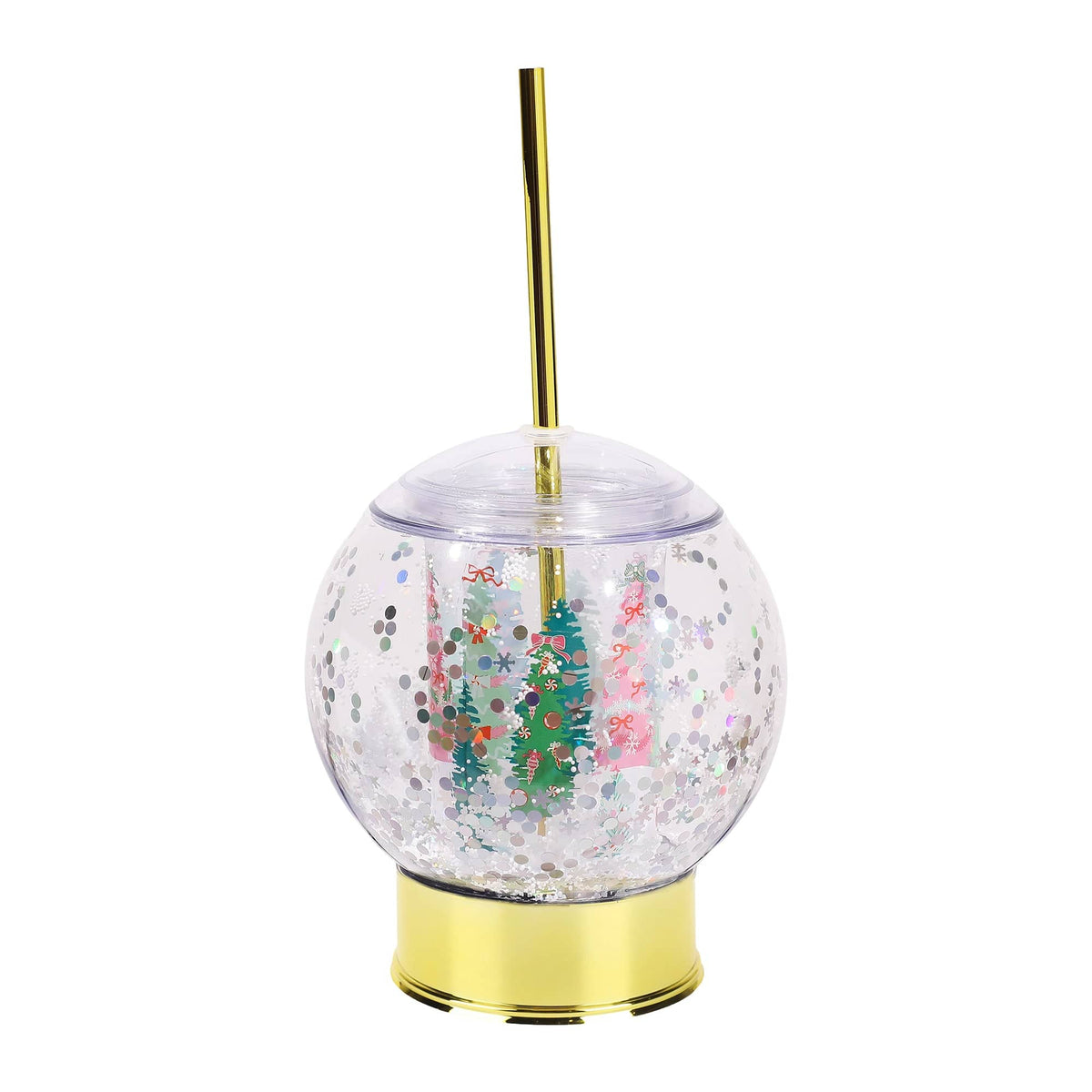Holiday Snow Globe Sipper (christmas Cup)