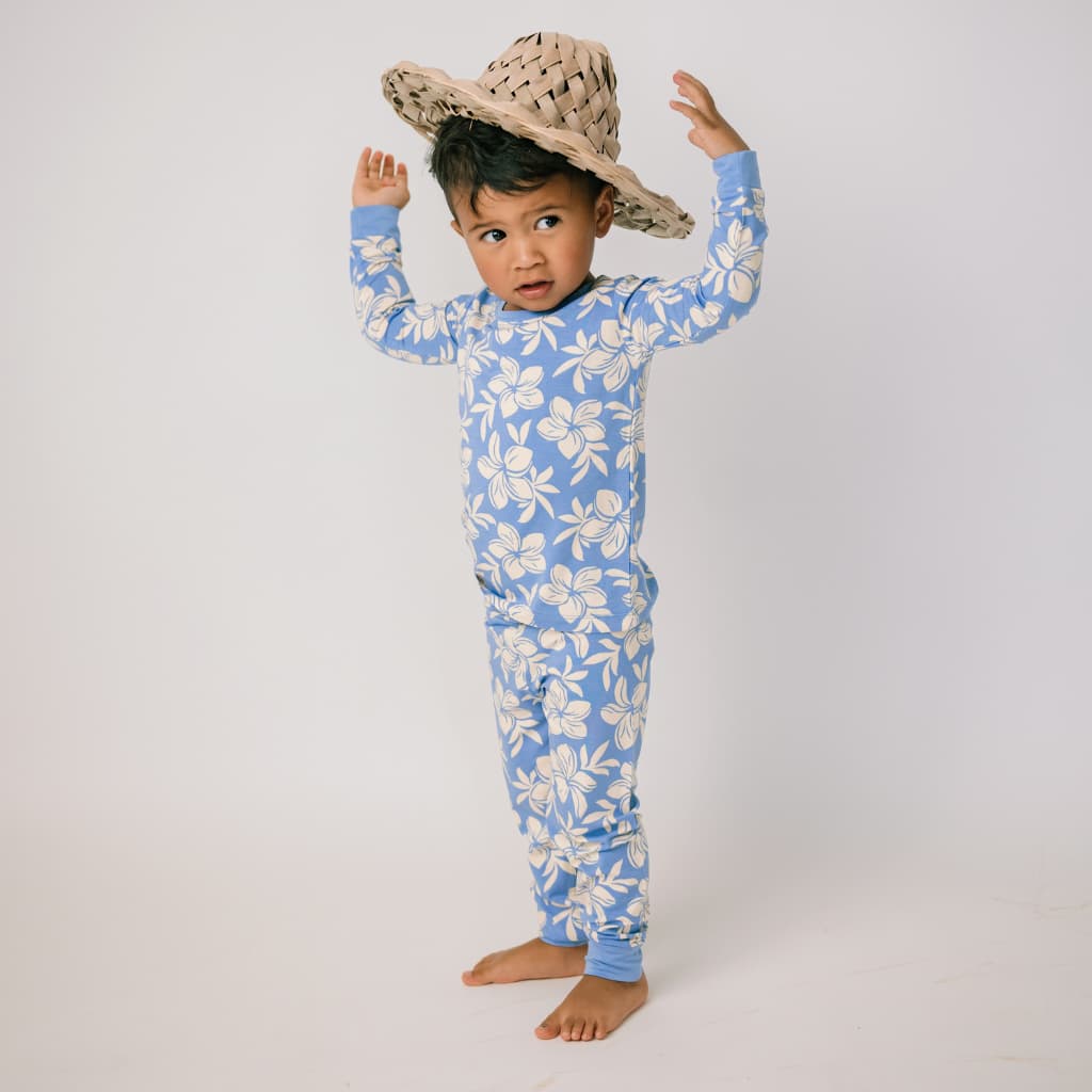 Plumeria Dreams Long Bamboo Pajamas