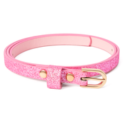 Girls Ultra Skinny Sparkly Glitter Leather Belt- Ages 1-14 Years
