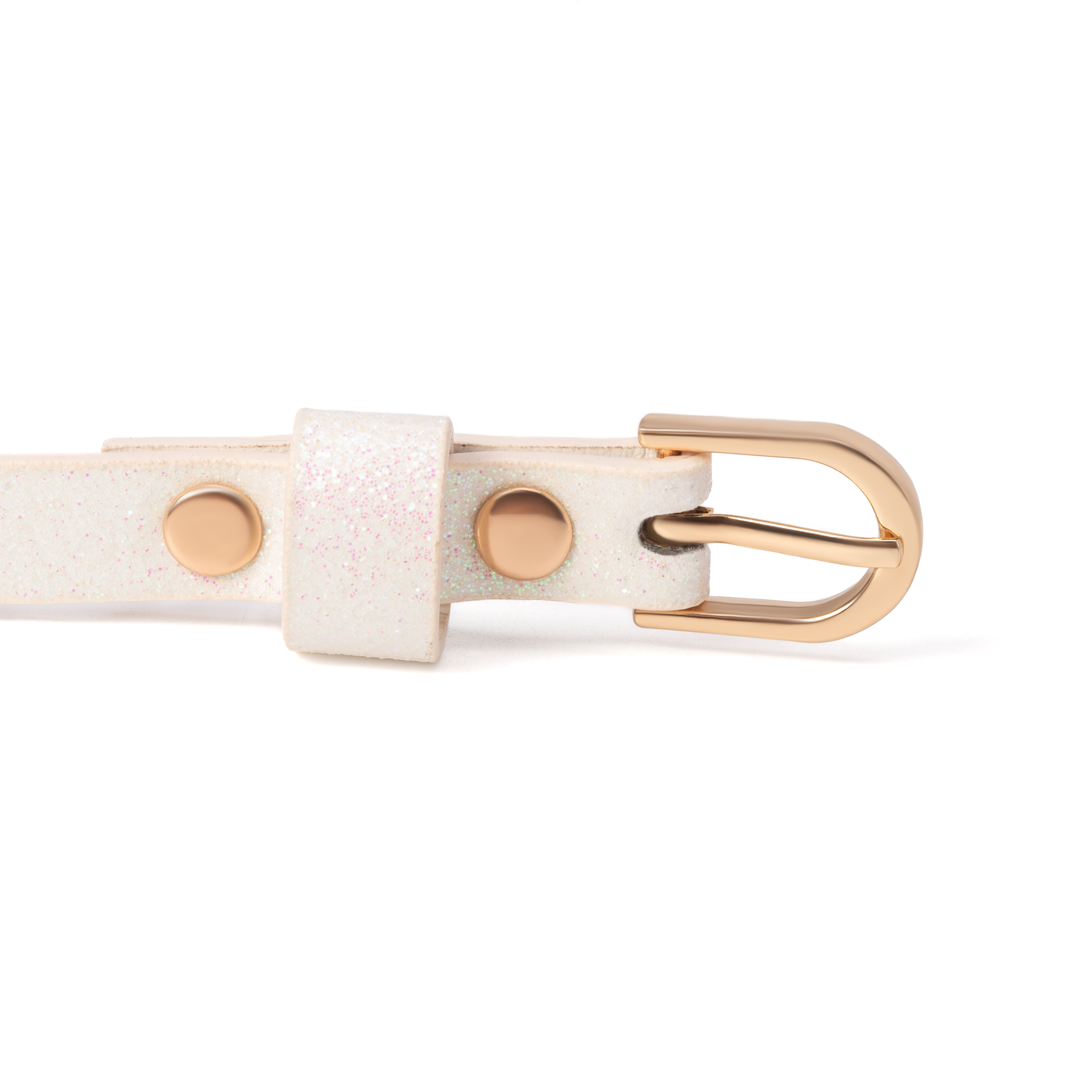Girls Ultra Skinny Sparkly Glitter Leather Belt- Ages 1-14 Years