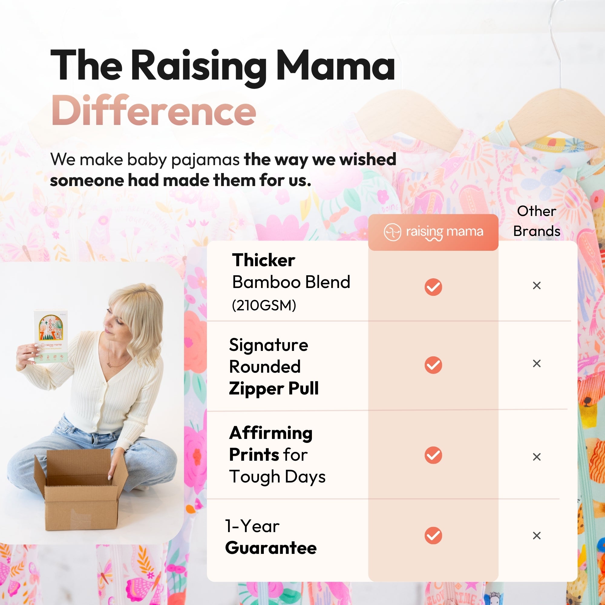 The Second-skin Footie | Here Comes The Sunshine (pink) | "mama, I Wished For You"
