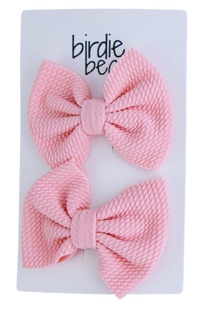 Peach Clippy Bow Set