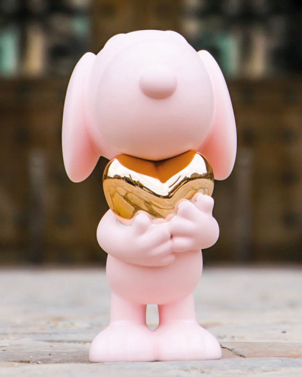 Snoopy Heart Pastel Pink & Chromed Pink Gold 21.5in