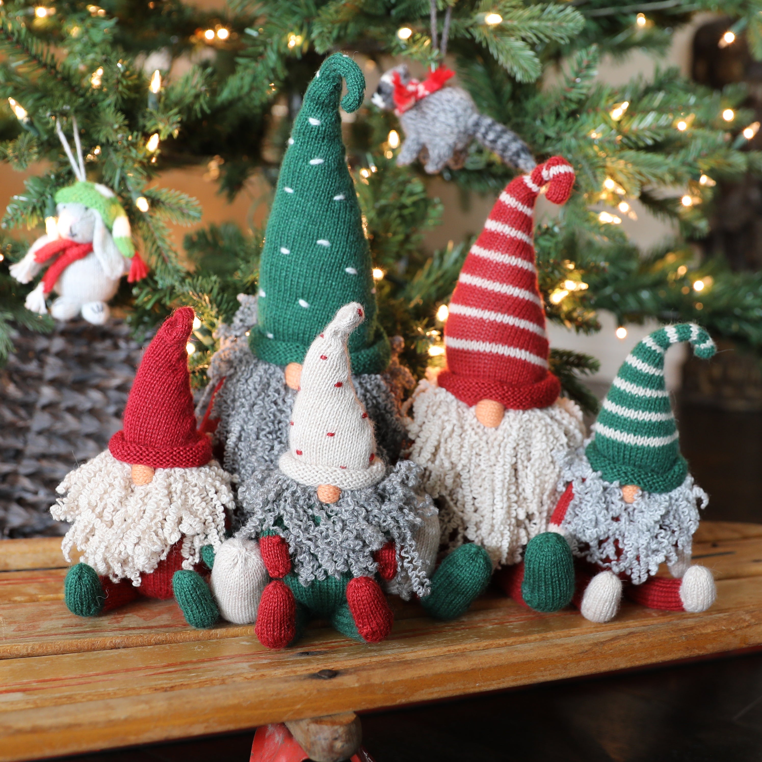 Sitting Gnomes 8"- Set Of 3