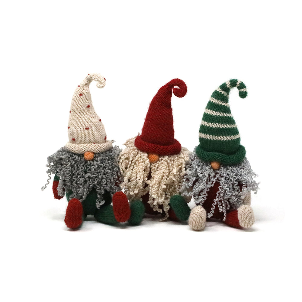 Sitting Gnomes 8"- Set Of 3