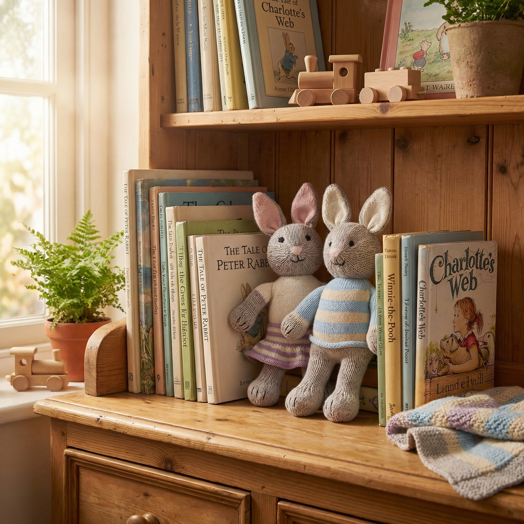 Grey Bunny In Sweater